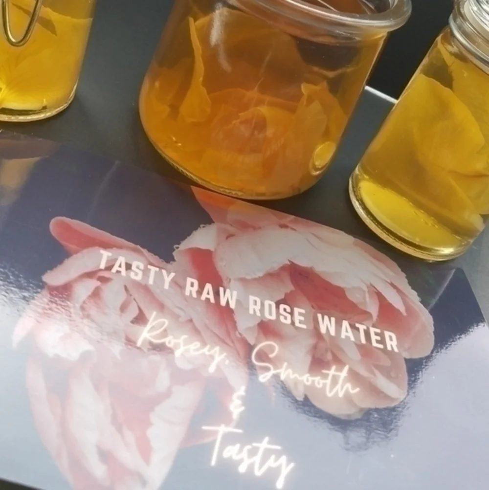 Tasty Organic Raw White Rose Water